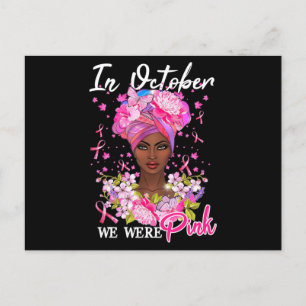 Medvetenhet om bröstcancer i oktober Bära Rosa Bl Vykort