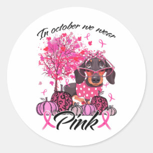 Medvetenhet om bröstcancer i oktober Bära Rosa Da Runt Klistermärke