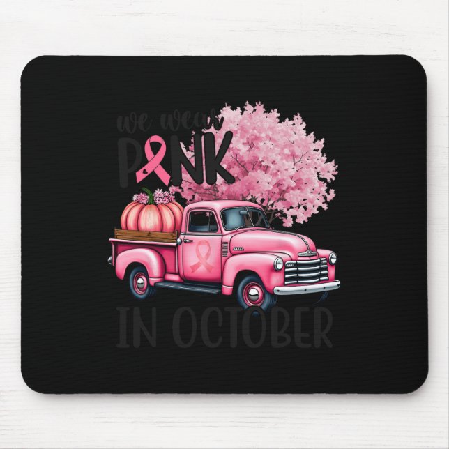 Medvetenhet om bröstcancer i oktober Bära Rosa har Musmatta (Framsidan)