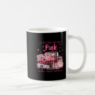 Medvetenhet om bröstcancer i oktober Bära Rosa Ri Kaffemugg