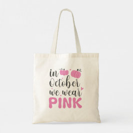 Medvetenhet om bröstcancer i oktober Bära Rosa Tygkasse