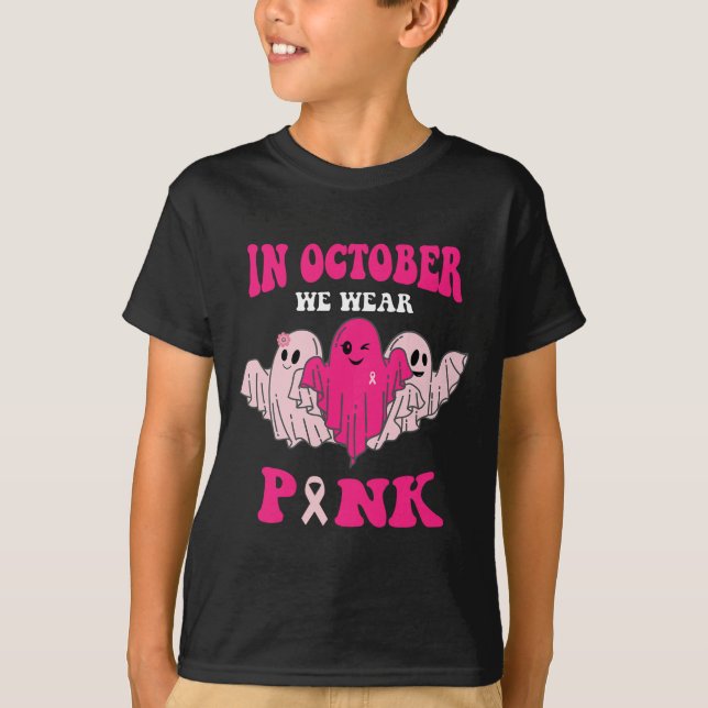 Medvetenhet om bröstcancer i oktober Vi Bära Rosa  T Shirt (Framsida)
