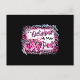 Medvetenhet om bröstcancer i oktober Vi Bära Rosa Vykort