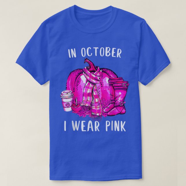 Medvetenhet om bröstcancer i oktober Vi Bäror Rosa T Shirt (Design framsida)