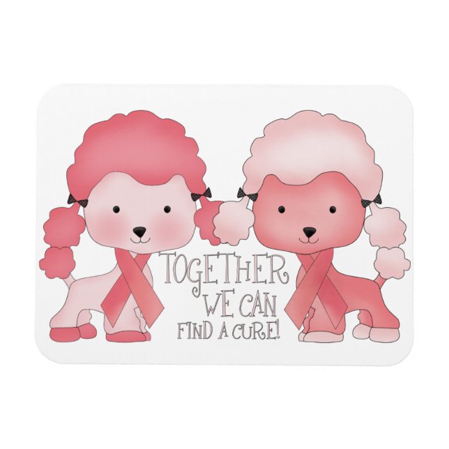 Medvetenhet om bröstcancer i Pudel Magnet (Horisontell)