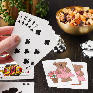 Medvetenhet om bröstcancer i Rosa Dress Casinokort