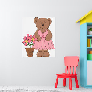 Medvetenhet om bröstcancer i Rosa Dress Poster