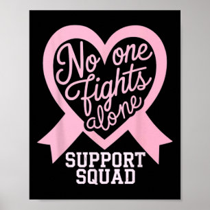 Medvetenhet om bröstcancer Ingen bekämpar stöd för Poster