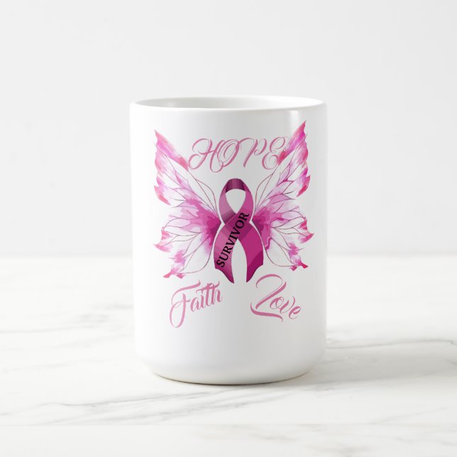 Medvetenhet om bröstcancer kaffemugg (Center)