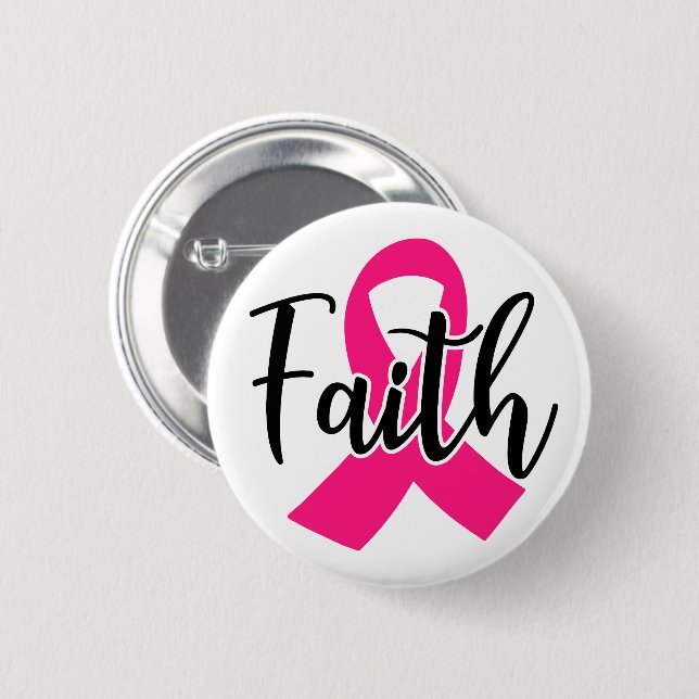 Medvetenhet om bröstcancer Kampen mot Rosa Ribbon  Knapp (Framsida & baksida)