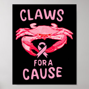 Medvetenhet om bröstcancer Klo för en orsaksgrupp Poster