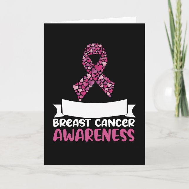 Medvetenhet om bröstcancer Kvinnor vid Rosa Kort (Framsida)