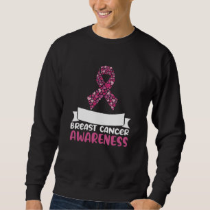 Medvetenhet om bröstcancer Kvinnor vid Rosa Lång Ärmad Tröja