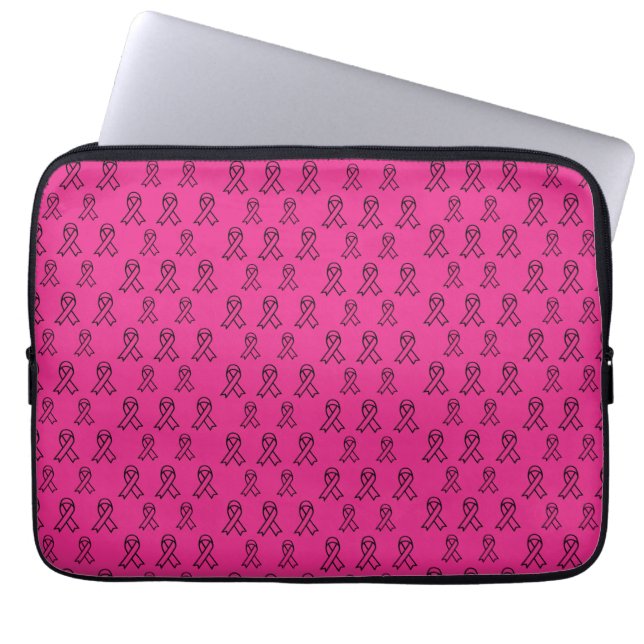 Medvetenhet om bröstcancer laptop fodral (Framsidan)