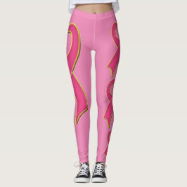 Medvetenhet om bröstcancer leggings