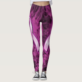 Medvetenhet om bröstcancer leggings