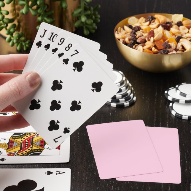 Medvetenhet om bröstcancer ljus rosa solid färg casinokort (På plats)