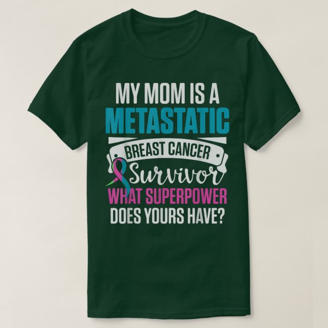Medvetenhet om bröstcancer Mamma Warrior T- S T Shirt (Design framsida)