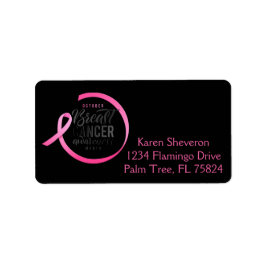 Medvetenhet om bröstcancer Månad Adressetiketter
