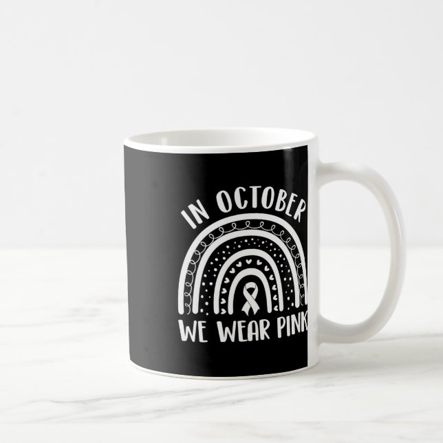 Medvetenhet om bröstcancer Månad för regnbåge i Ma Kaffemugg (Höger)
