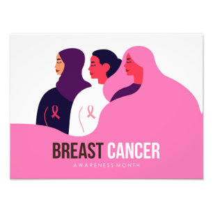 Medvetenhet om bröstcancer månad fototryck