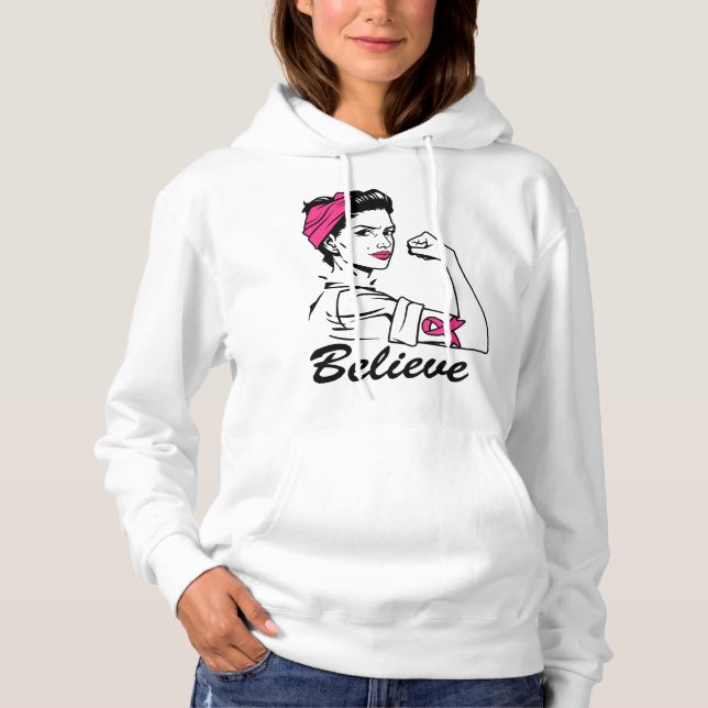 Medvetenhet om bröstcancer Månad Kvinnors Rosa T Shirt (Framsida)