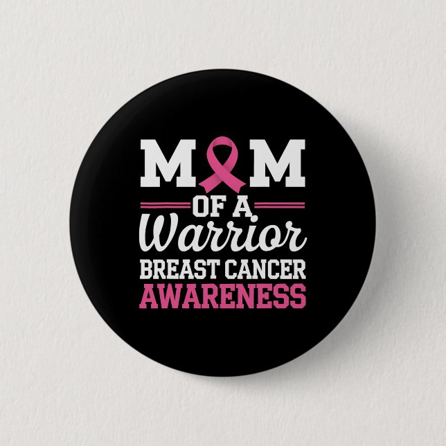 Medvetenhet om bröstcancer månad Mamma i en anfall Knapp (Framsida)