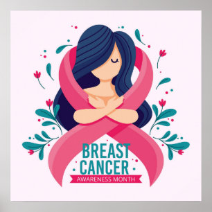Medvetenhet om bröstcancer månad poster
