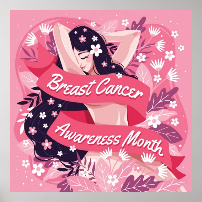 Medvetenhet om bröstcancer månad poster (Framsidan)