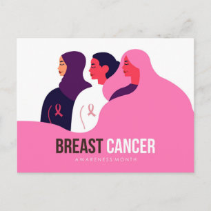 Medvetenhet om bröstcancer månad vykort