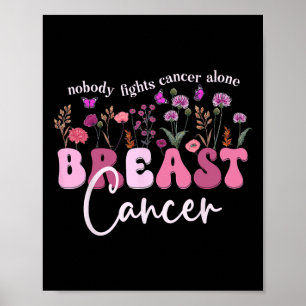 Medvetenhet om bröstcancer med stöd för bröstcance poster