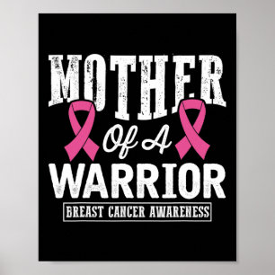 Medvetenhet om bröstcancer Mor om en krigare Poster