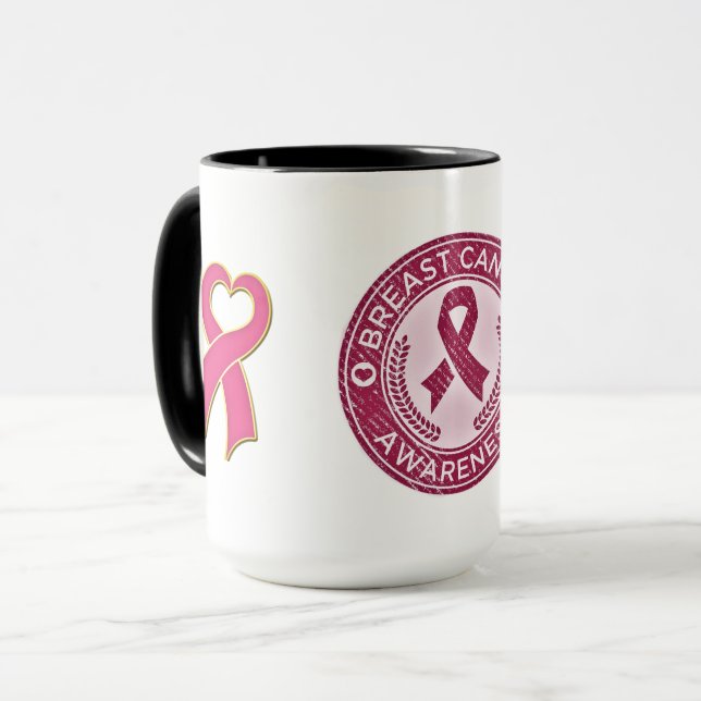 Medvetenhet om bröstcancer mugg (Framsida vänster)