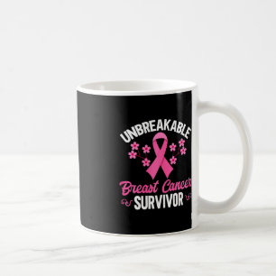 Medvetenhet om bröstcancer Obrytbar bröstcancer Kaffemugg