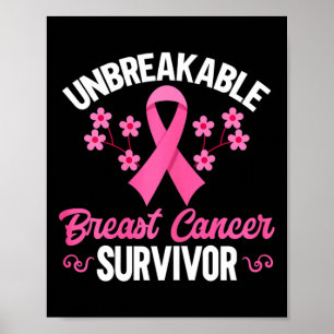 Medvetenhet om bröstcancer Obrytbar bröstcancer Poster
