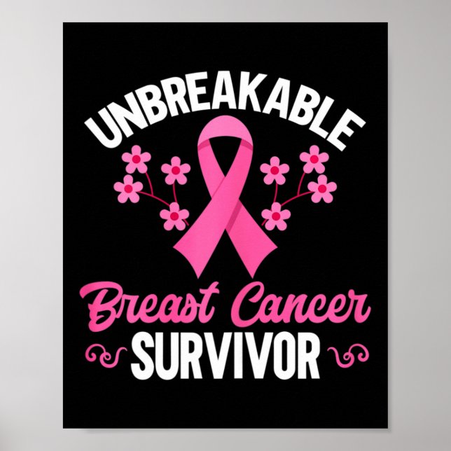 Medvetenhet om bröstcancer Obrytbar bröstcancer Poster (Framsidan)
