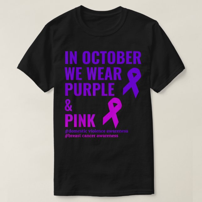 Medvetenhet om bröstcancer och Domestic T Shirt (Design framsida)