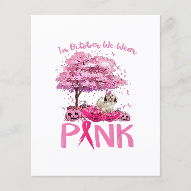 Medvetenhet om bröstcancer oktober Vi Bäror Rosa m Flygblad (Framsidan)