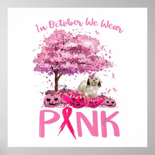 Medvetenhet om bröstcancer oktober Vi Bäror Rosa m Poster