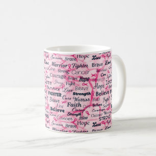 Medvetenhet om bröstcancer överlevande kaffemugg