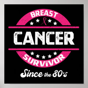 Medvetenhet om Bröstcancer överlevande sedan 80-ta Poster