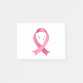Medvetenhet om bröstcancer post-it block
