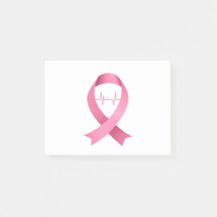Medvetenhet om bröstcancer post-it block
