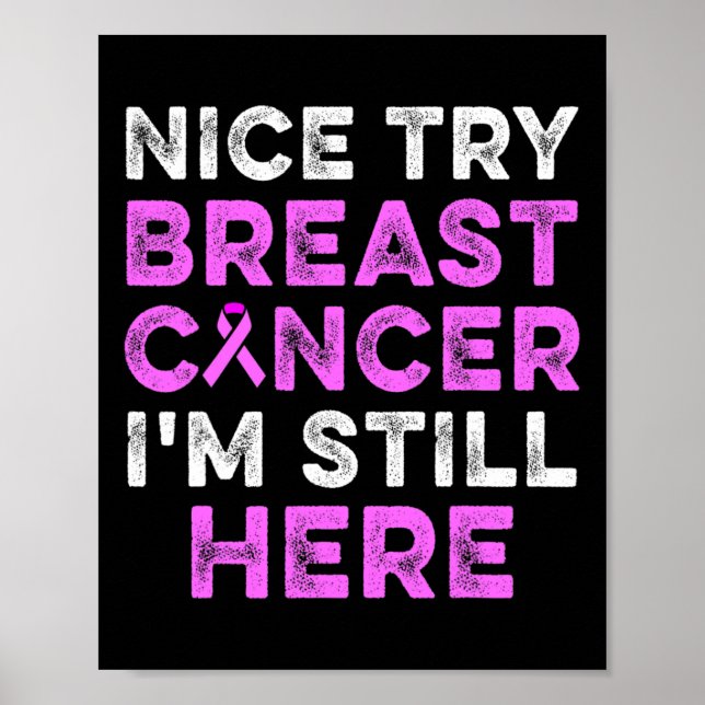 Medvetenhet om bröstcancer Prova Survivor Warrior Poster (Framsidan)