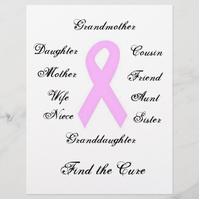 Medvetenhet om bröstcancer reklamblad (Framsidan)