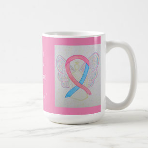 Medvetenhet om bröstcancer Ribbon Angel Mugg
