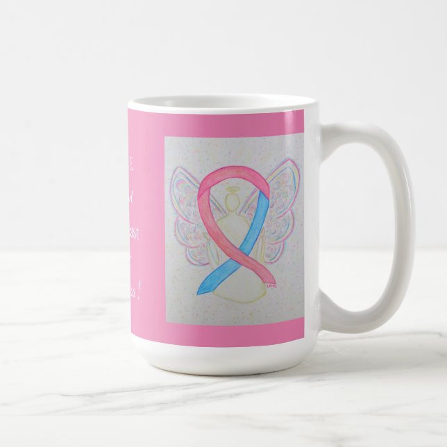Medvetenhet om bröstcancer Ribbon Angel Mugg (Höger)