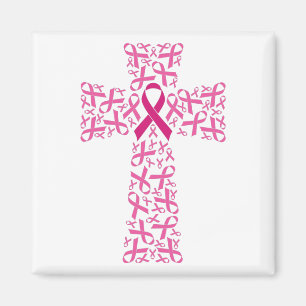 Medvetenhet om bröstcancer Ribbon Kor Magnet
