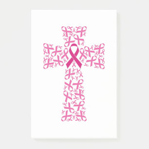 Medvetenhet om bröstcancer Ribbon Kor Post-it Block