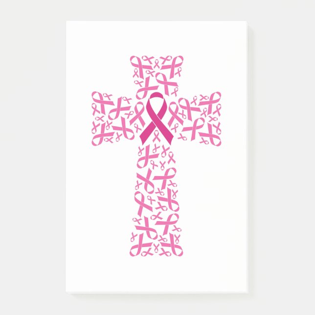 Medvetenhet om bröstcancer Ribbon Kor Post-it Block (Framsida)